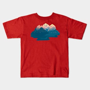 Mountains Blue Kids T-Shirt